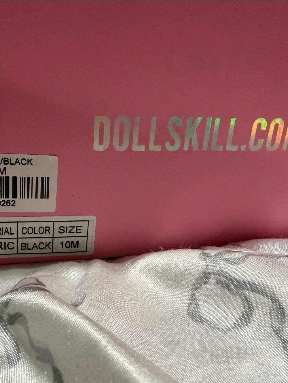 Dolls Kill Black Satin Platform Mary Jane Pumps with Ribbon Wrap - Picture 6 of 6